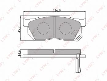 Колодки тормозные дисковые (перед) LUNXauto BD-3412