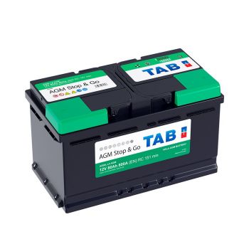 TAB AGM STOP&GO 80 (L4.0) со стандартными клеммами