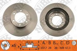 Диск тормозной передний Toyota Land Cruiser4.0/3.0D-4D 03 NIBK RN1220